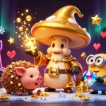 Experience thrilling gaming with 8K BET as magical characters celebrate fortune and fun.