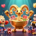 Experience exciting gaming with QS88, featuring a vibrant 3D casino scene with unique characters and thrilling elements.