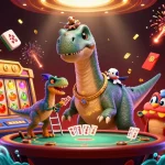 Engage with the thrilling GO 99 slot experience surrounded by vibrant casino elements.
