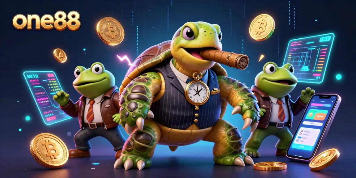 Experience thrilling gameplay at one88 with a vibrant 3D digital casino illustration.