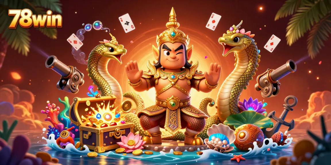 Experience thrilling wins at 78win with vibrant casino elements and captivating characters.