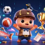 Experience the thrill of kuwin's gaming realm with dynamic characters, sports elements, and vibrant energy.