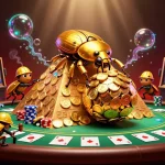 Experience thrilling gameplay at jw88vn with unique golden beetle characters and vibrant casino elements!